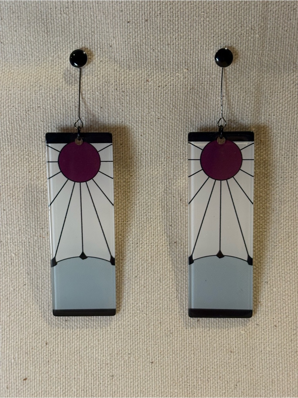 Demon Slayer Tanjiro Cosplay Earrings - Picture 2 of 4
